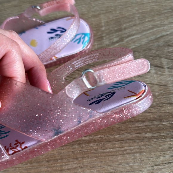 Old Navy toddler size 9 sandals pink glitter - Picture 4 of 4